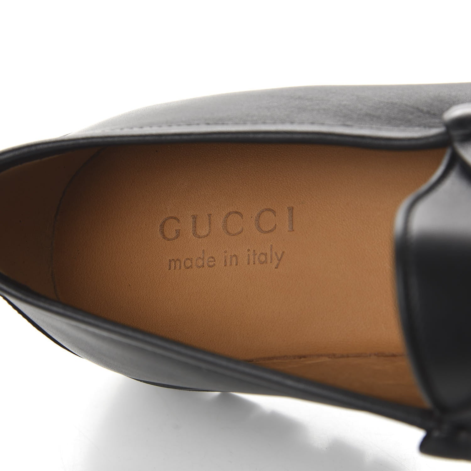 Gucci Laredo Calfskin Mens Horsebit Loafers 9.5 Black 7 of 10