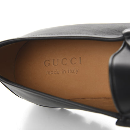 Gucci Laredo Calfskin Mens Horsebit Loafers 9.5 Black 7 of 10