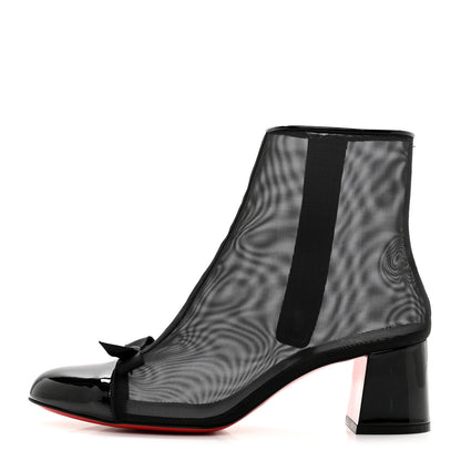Christian Louboutin Mesh Checkypoint 55 Booties 40 Black 1 of 8