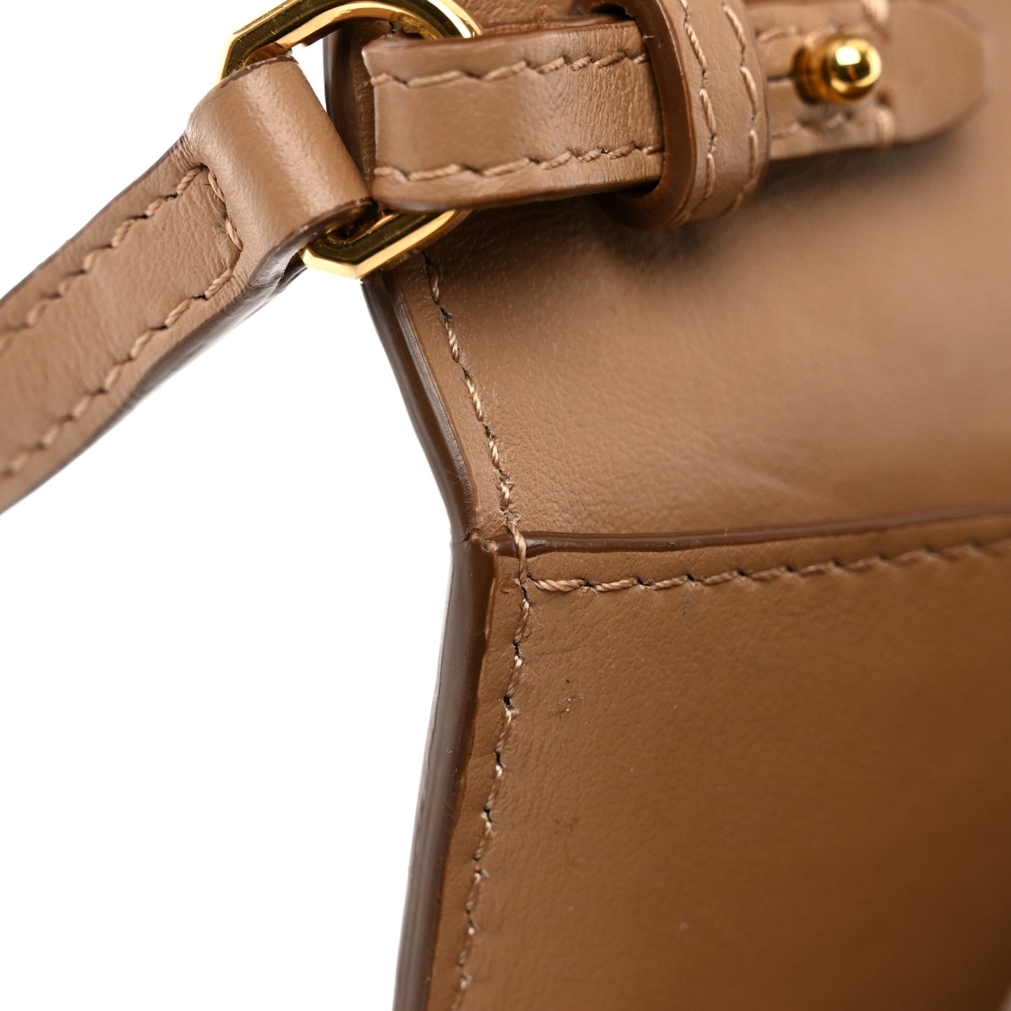 Calfskin Embossed Monogram Crossbody Light Camel
