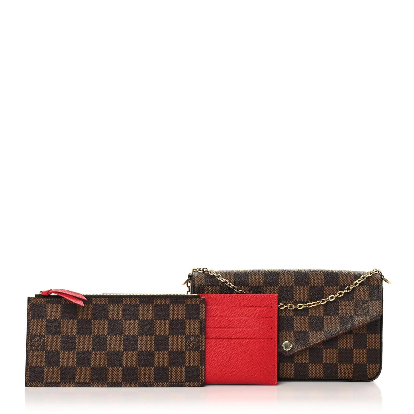 Damier Ebene Pochette Felicie Chain Wallet