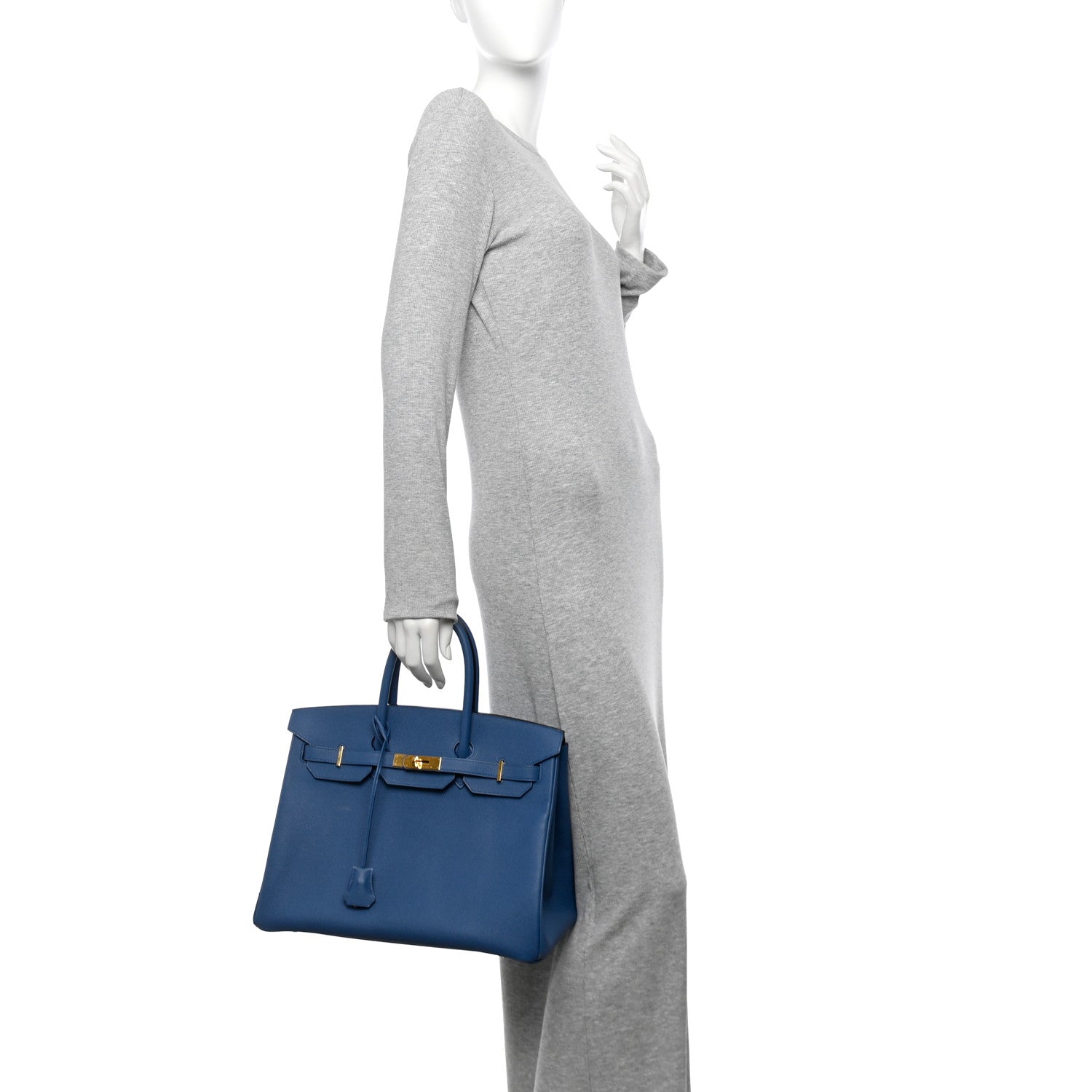 Hermes Epsom Birkin 35 Bleu Agate 3 of 25