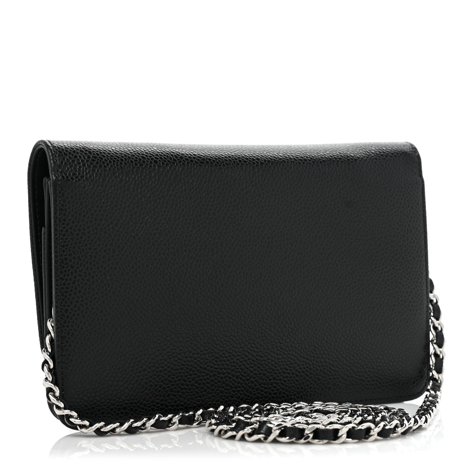 Chanel Caviar Timeless CC Wallet On Chain WOC Black 3 of 12