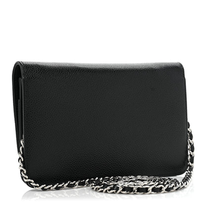 Chanel Caviar Timeless CC Wallet On Chain WOC Black 3 of 12