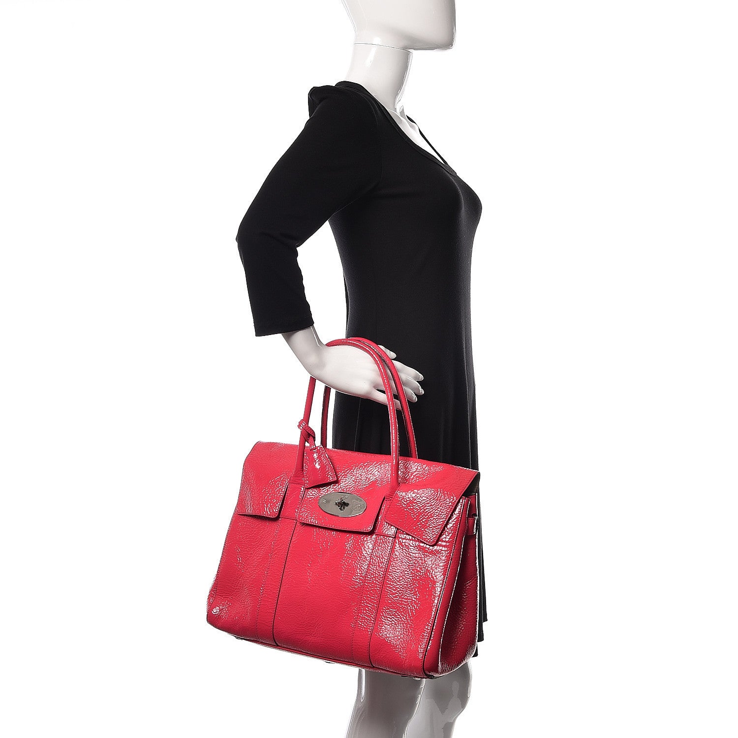 Mulberry Spongy Patent Bayswater Hot Pink 2 of 8