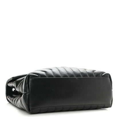 Saint Laurent Calfskin Y Quilted Monogram Medium Loulou Chain Satchel Black 4 of 10