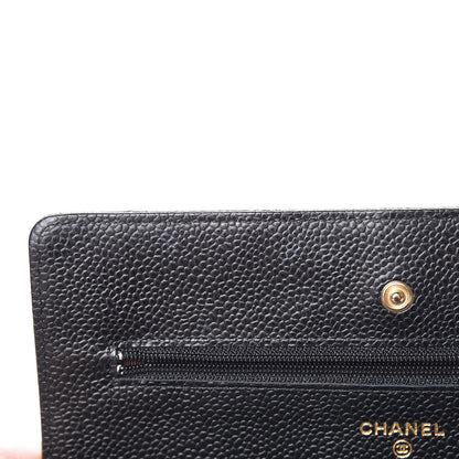 Chanel Caviar Quilted Wallet On Chain WOC Black 11 of 12
