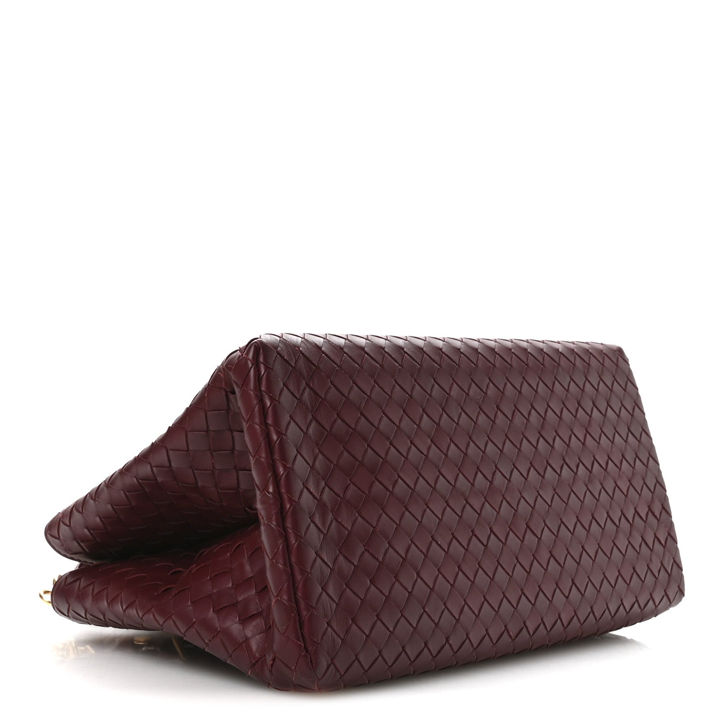Bottega Veneta Light Calf Intrecciato Small Roma Dark Red 4 of 10