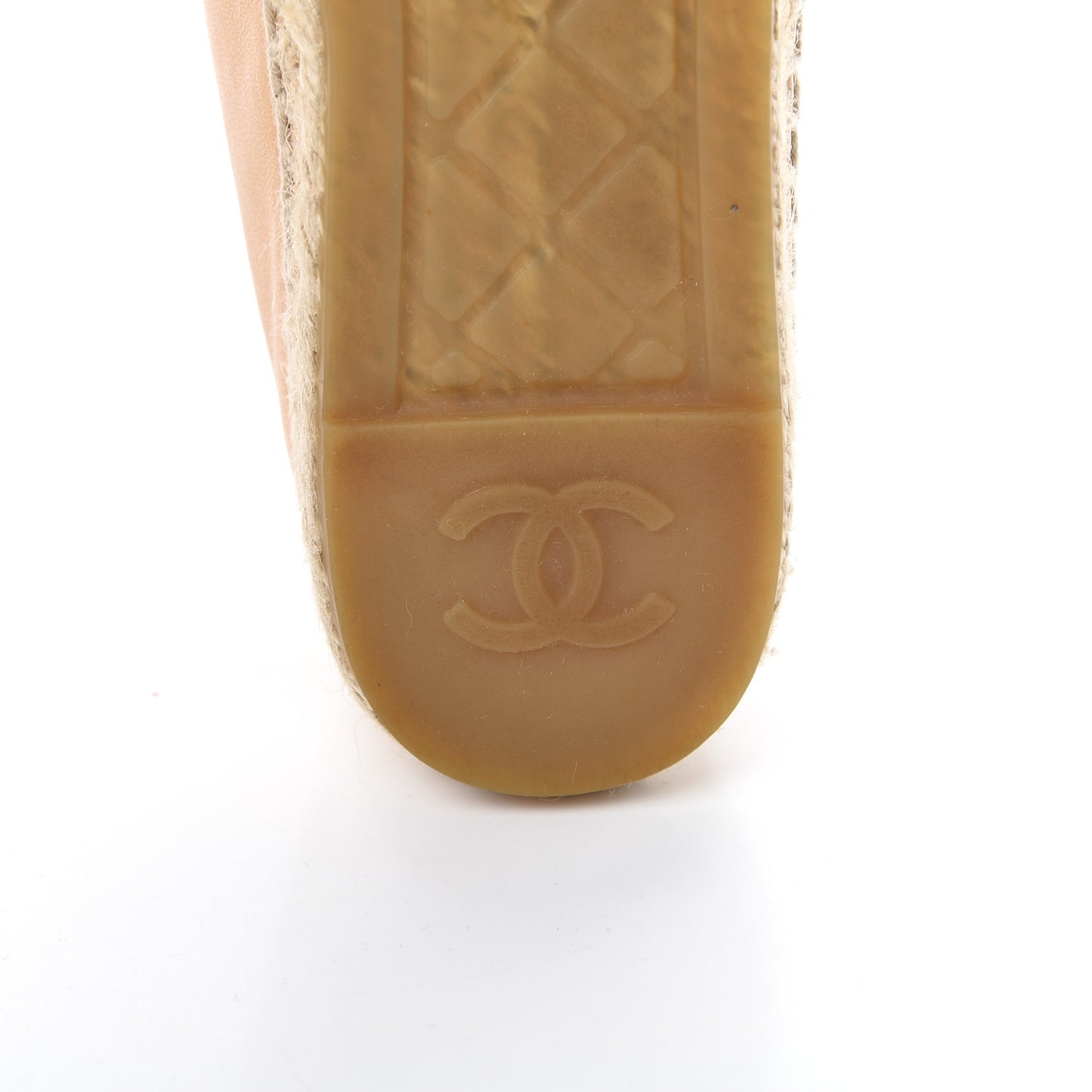 Lambskin CC Espadrilles 38 Beige Black