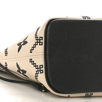 Louis Vuitton Empreinte Monogram Giant Broderies Neverfull MM Cream Black 8 of 9