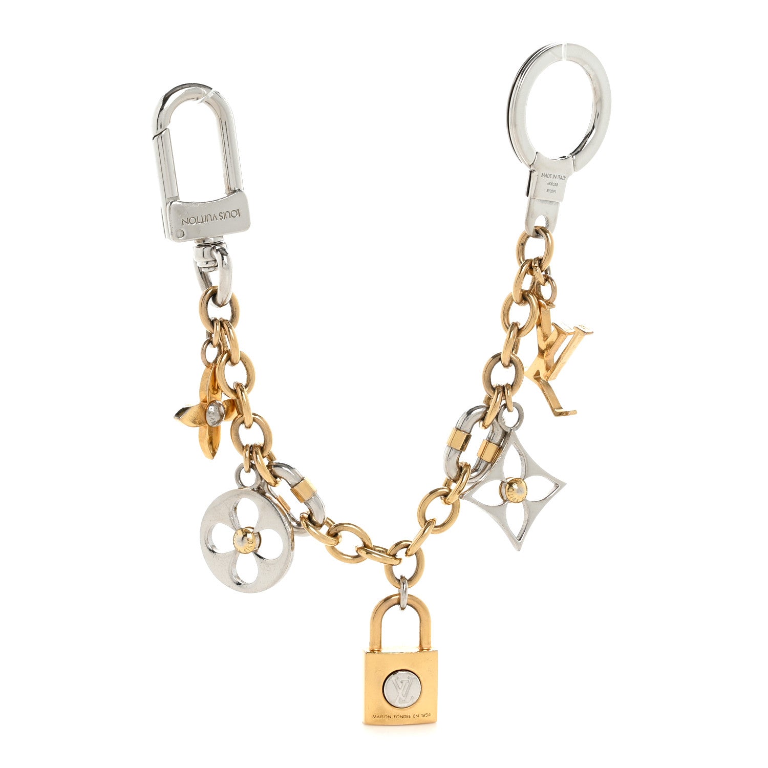 Louis Vuitton Metal Padlock Key Holder Silver 1 of 6