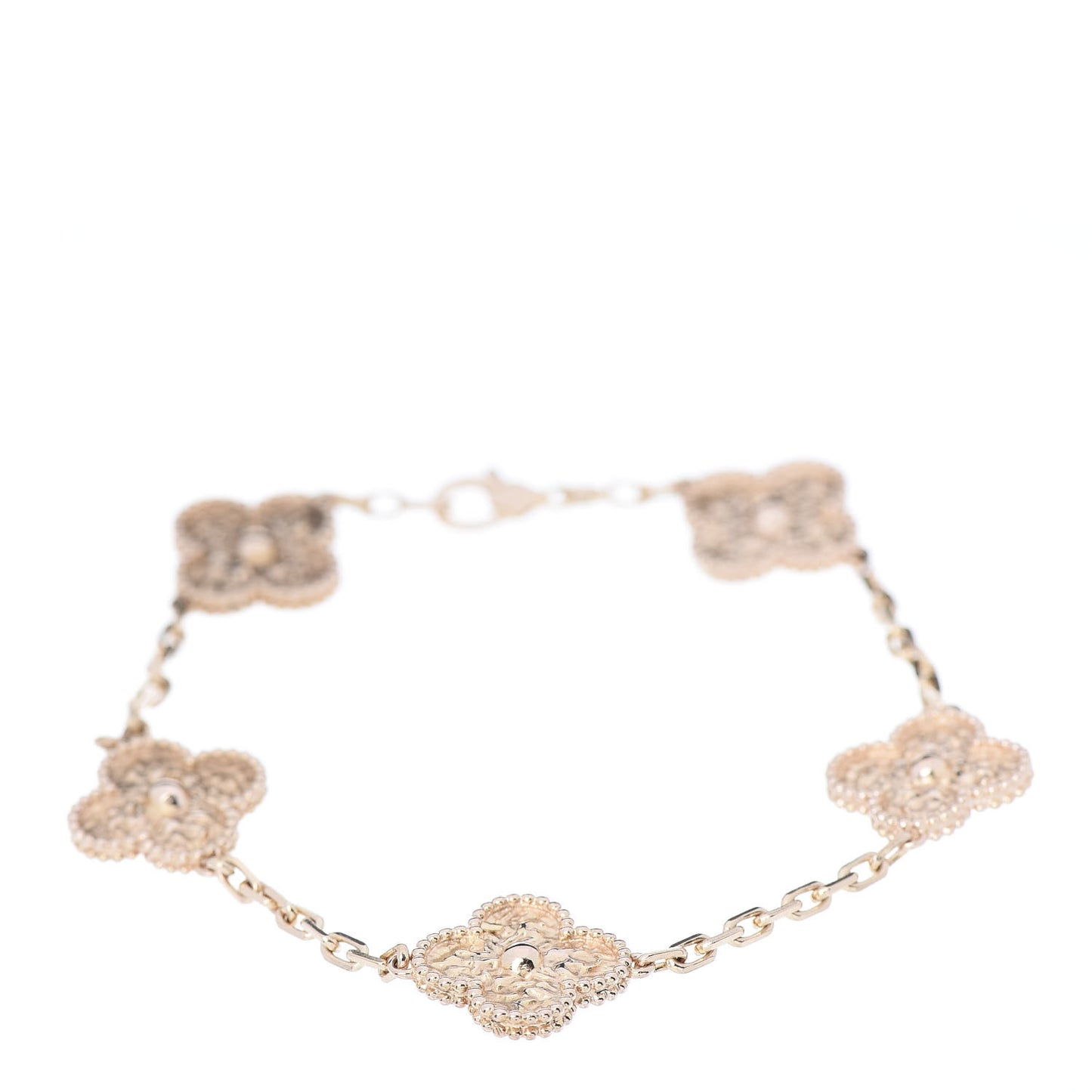 18K Rose Gold 5 Motifs Vintage Alhambra Bracelet