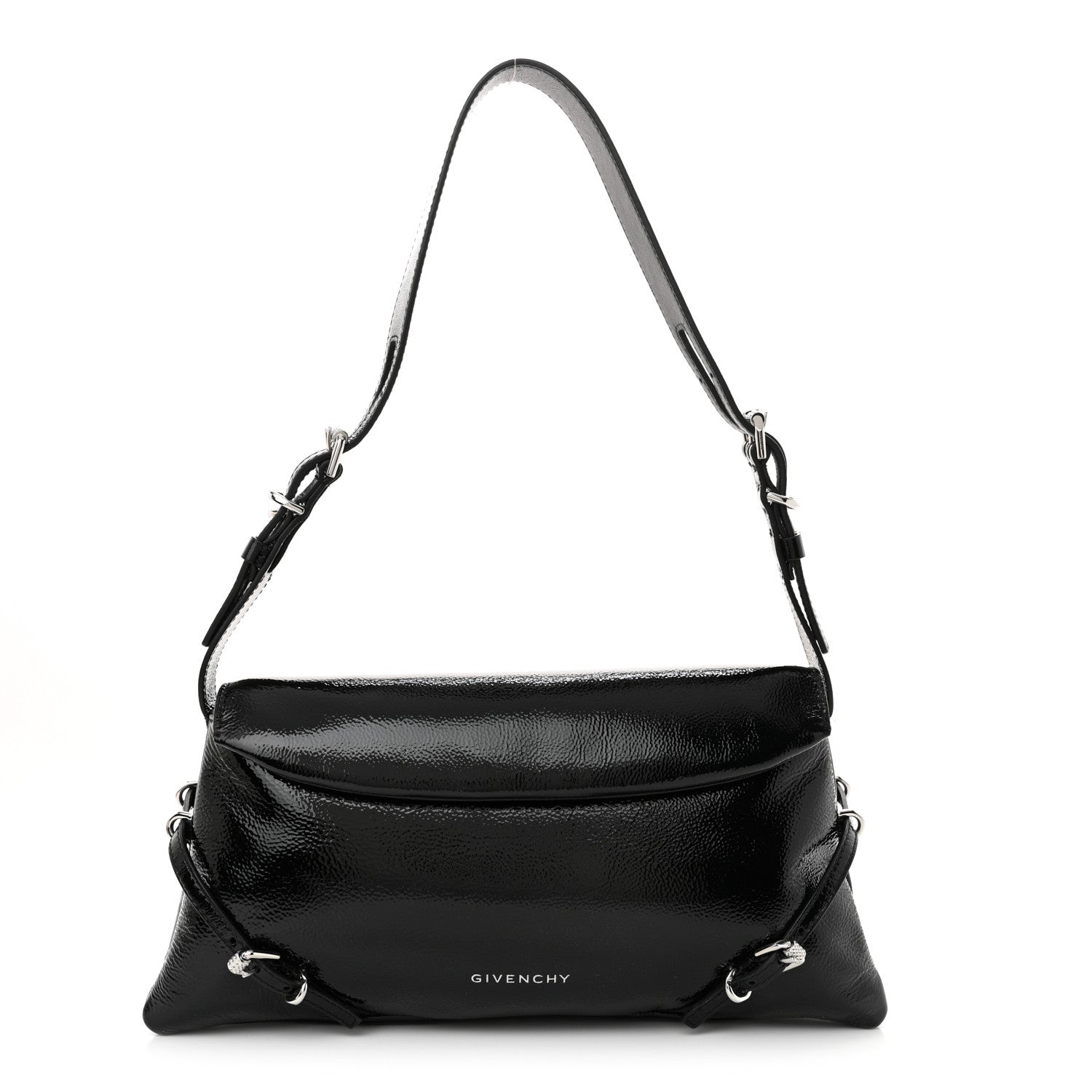 Givenchy Patent Calfskin Small P'tit Voyou Bag Black 1 of 10