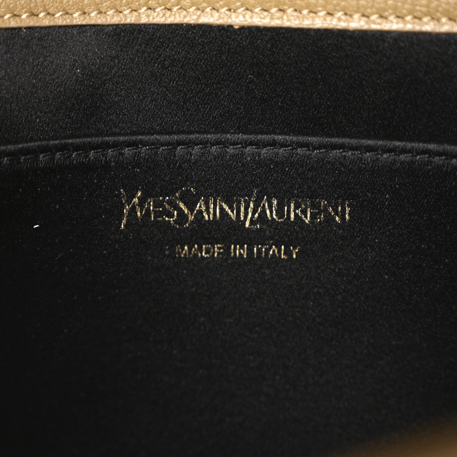 Saint Laurent Calfskin Monogram Large Belle De Jour Clutch Beige 6 of 10