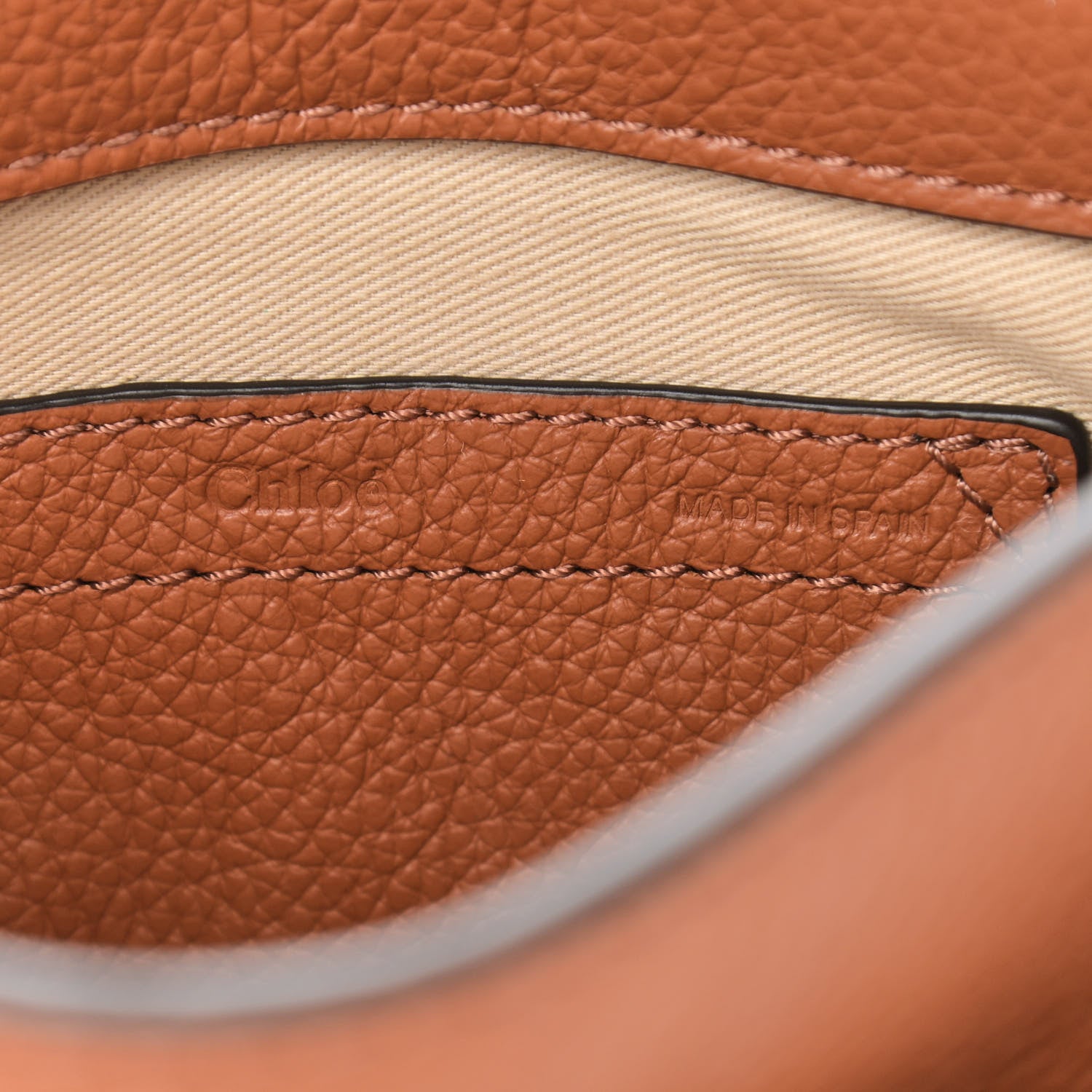Chloe Calfskin Shearling Small Marcie Saddle Bag Caramel 6 of 15