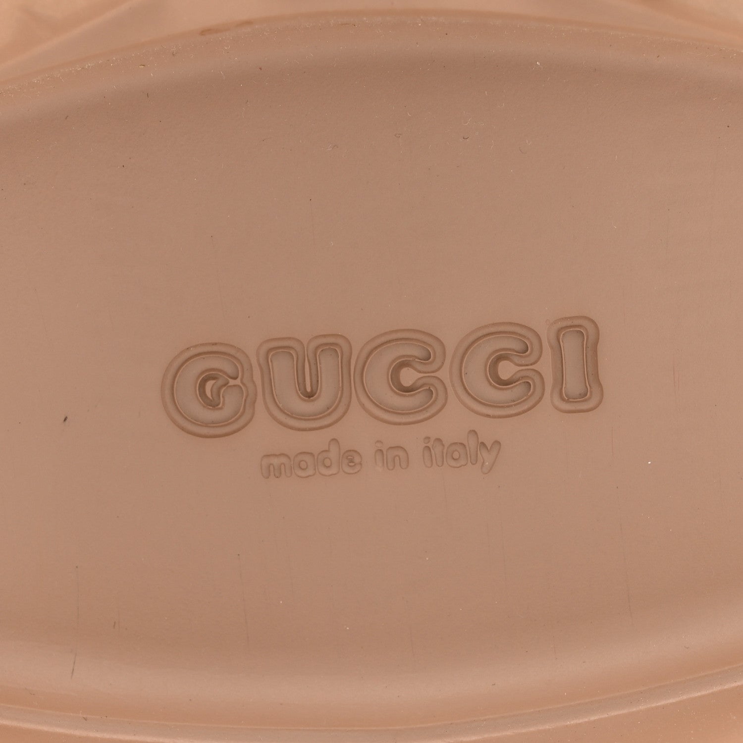 Gucci Rubber GG Monogram Perforated Elea Platform 55mm Lug Sole Sandals 41 Vintage Camel 6 of 11