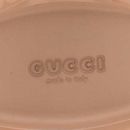 Gucci Rubber GG Monogram Perforated Elea Platform 55mm Lug Sole Sandals 41 Vintage Camel 6 of 11