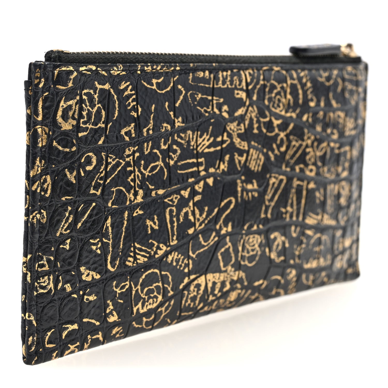 Chanel Calfskin Crocodile Embossed Graffiti 2.55 Cocodile Reissue