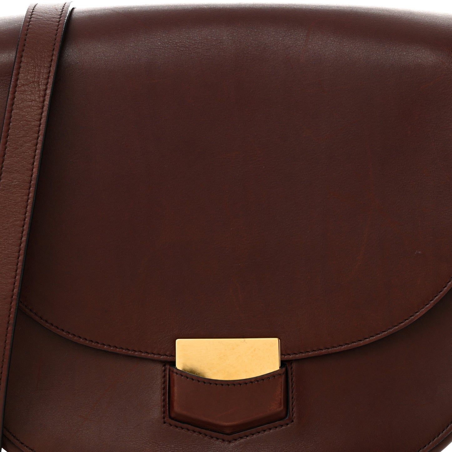 Natural Calfskin Medium Trotteur Burgundy