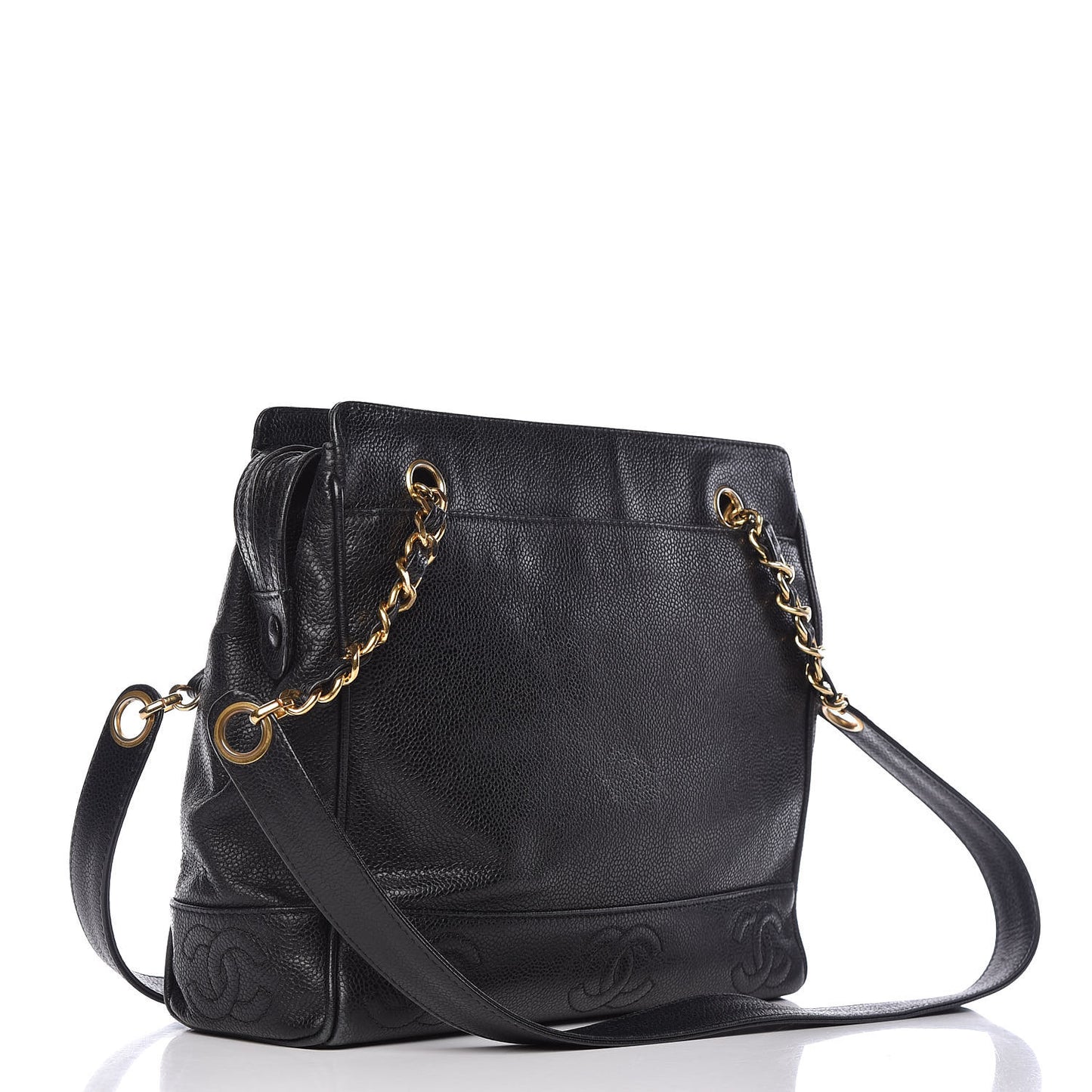 Caviar CC Shoulder Bag Black