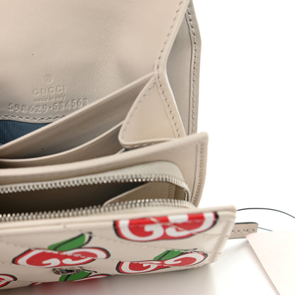 Gucci Calfskin Matelasse Diagonal GG Apple GG Marmont Medium Wallet Ivory 6 of 6