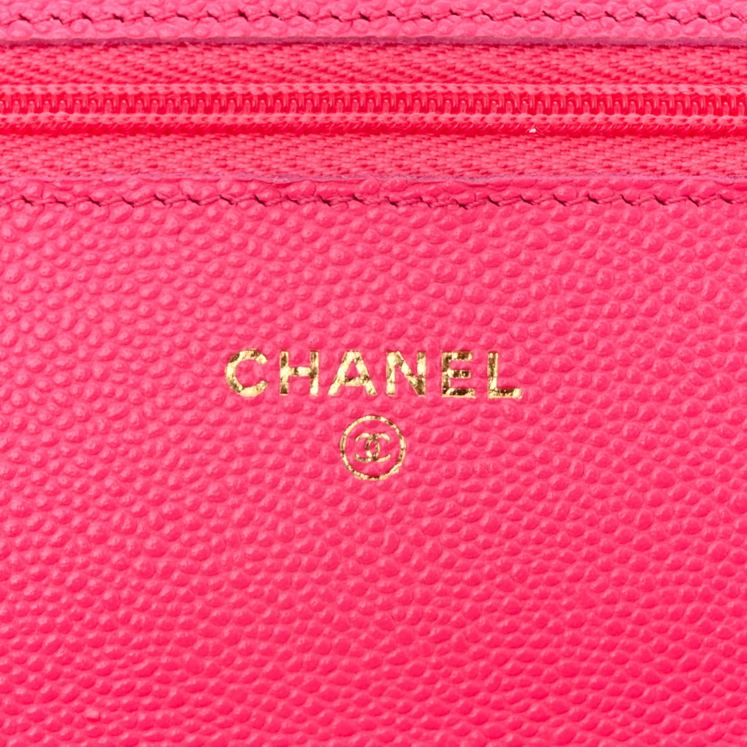 Chanel Caviar Quilted Wallet on Chain WOC Fuchsia 6 of 12