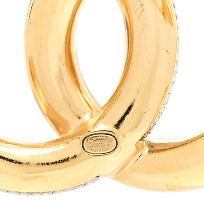 Chanel Enamel Crystal CC Brooch Light Pink Gold 4 of 5