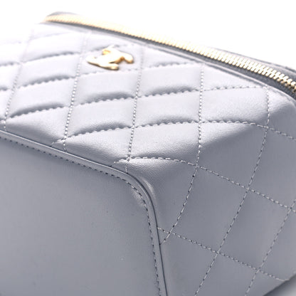 Chanel Lambskin Quilted Small Pearl Crush Vanity Case With Chain Grey 10 of 13