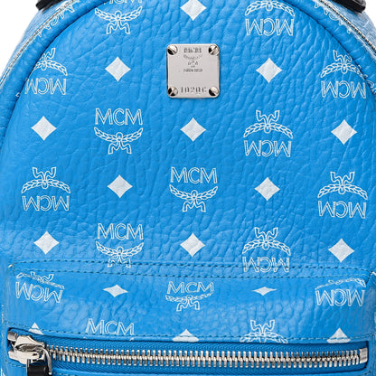MCM Visetos Small Stark Backpack Blue 9 of 9
