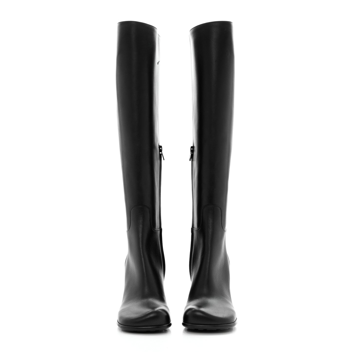 Calfskin Storm Knee High Boots 39.5 Black