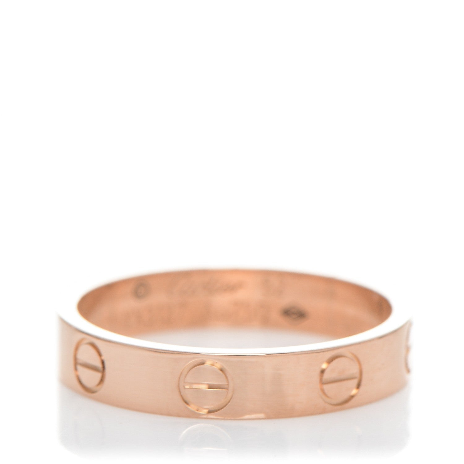 Cartier 18K Pink Gold 4mm LOVE Wedding Band Ring 52 6 1 of 5