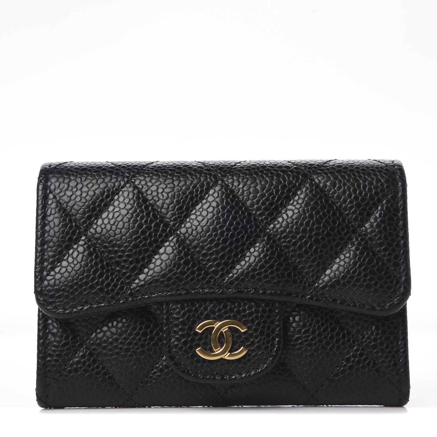 Chanel Caviar Quilted Flap Card Holder Black 1 of 11