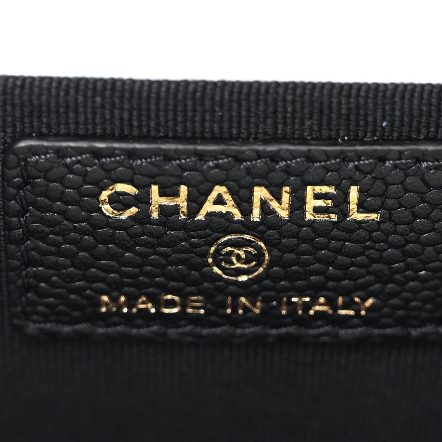 Caviar Quilted Small Tiny CC Vanity Case With Chain Black