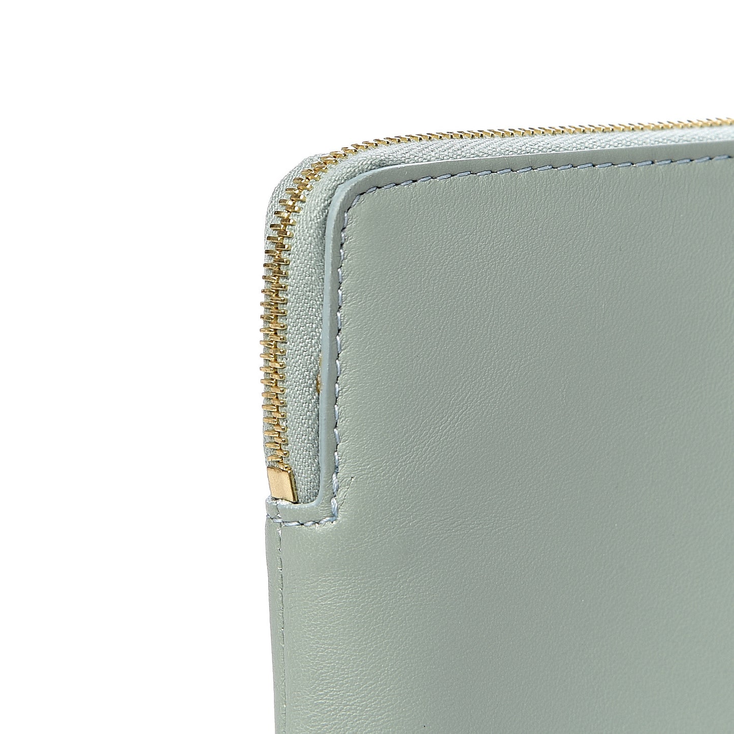 Cloudy Lambskin Solo Zip Pouch Lime