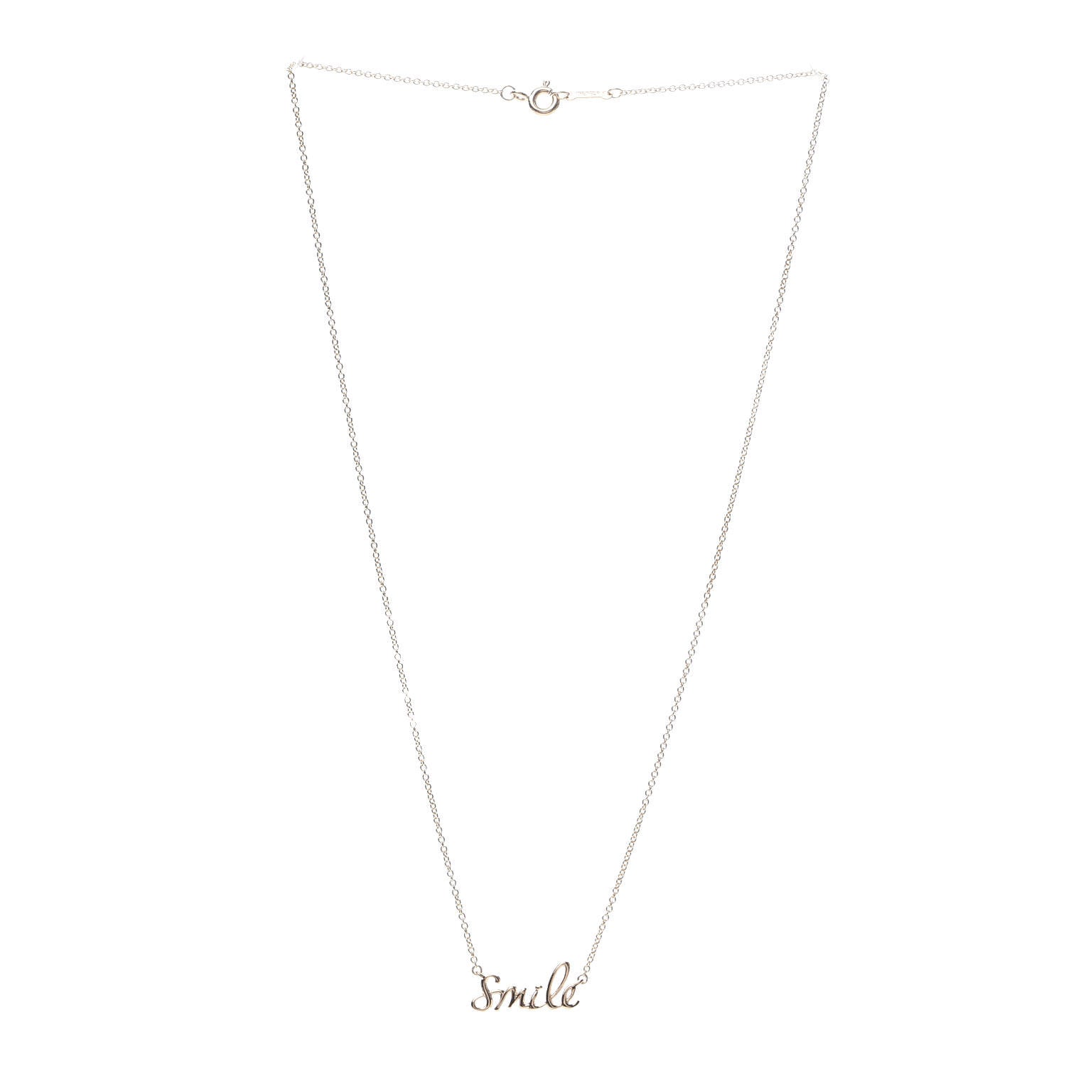 Tiffany 18K Rose Gold Paloma's Graffiti Smile Pendant Necklace 3 of 7
