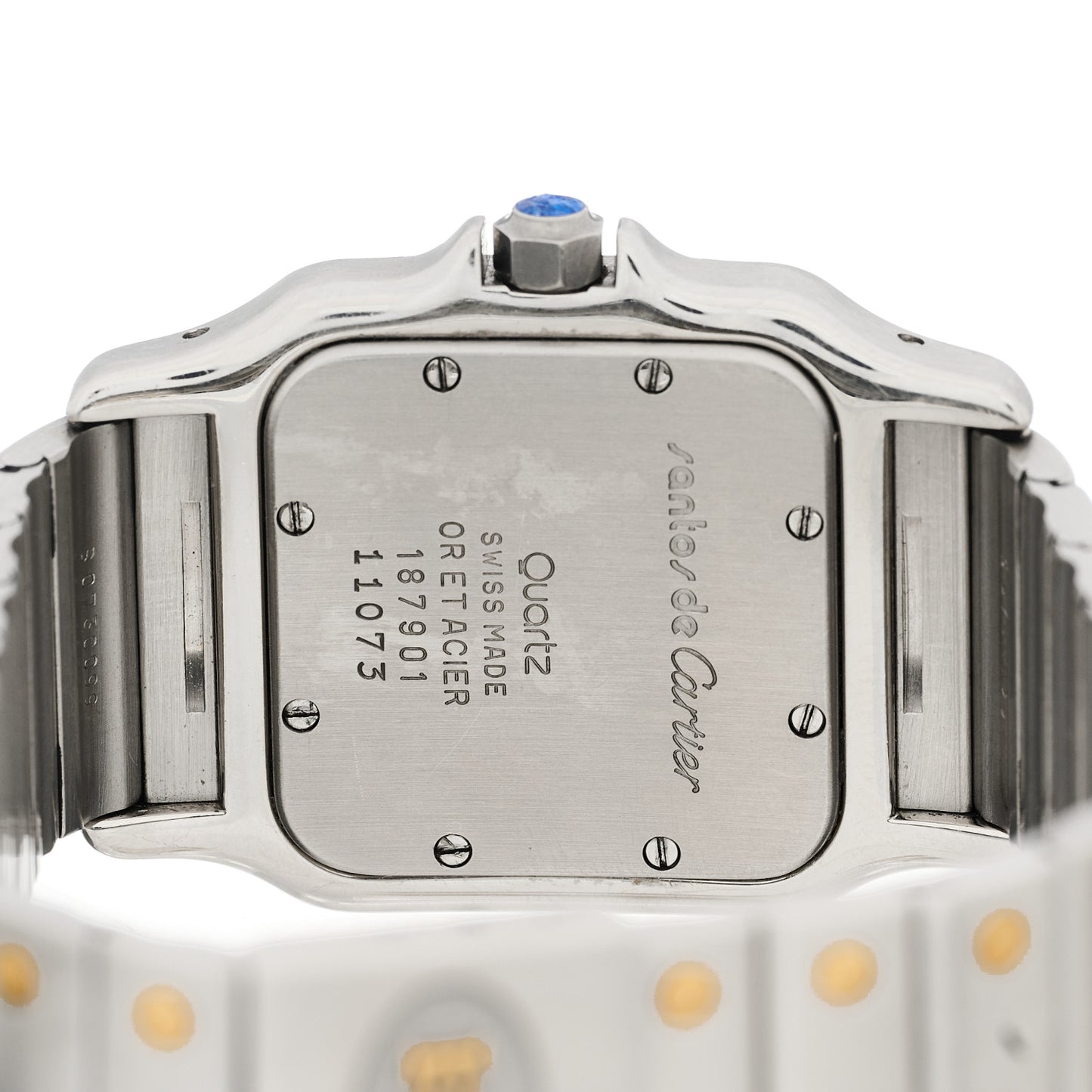 Stainless Steel 18K Yellow Gold 29mm Santos De Cartier Galbee Quartz Watch