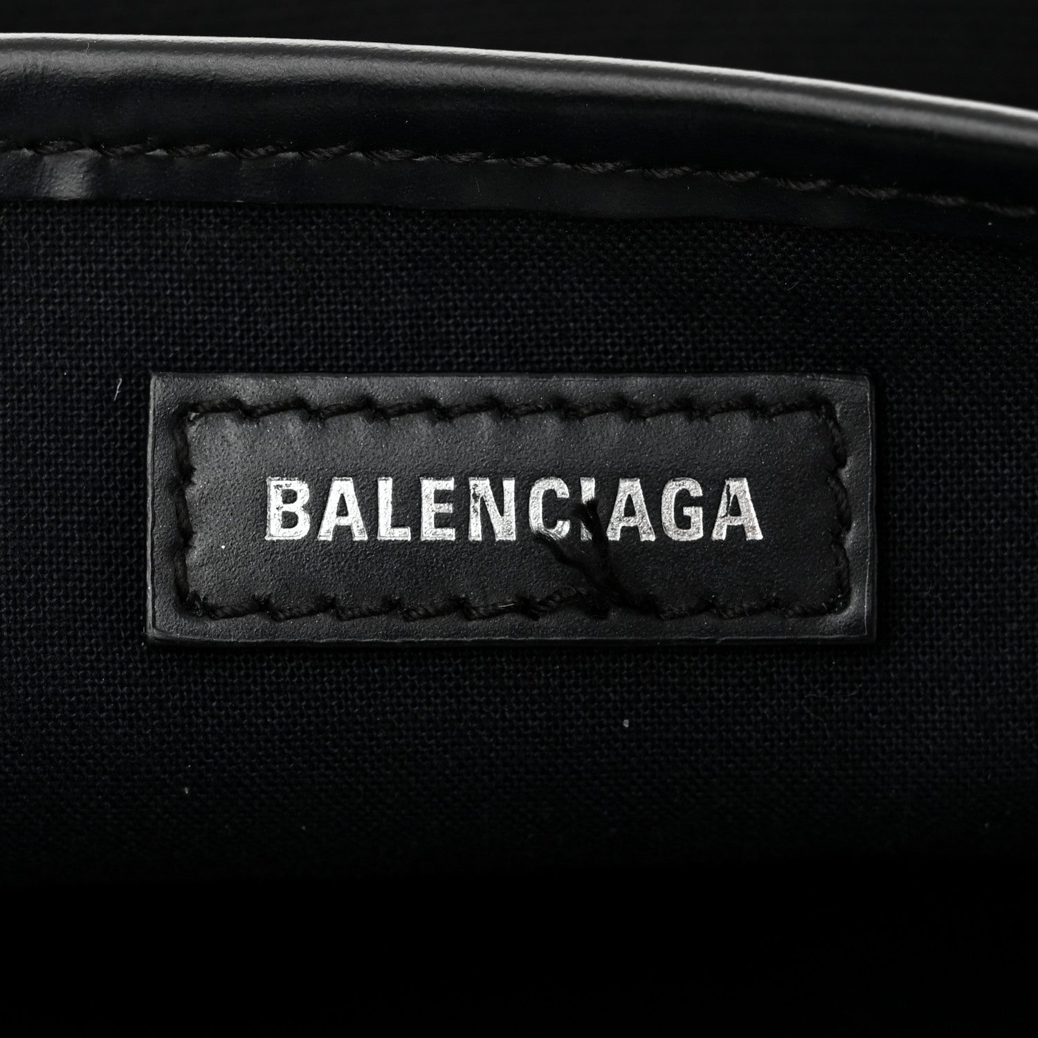 Balenciaga Cotton Canvas Calfskin Navy Cabas XS Black 7 of 11