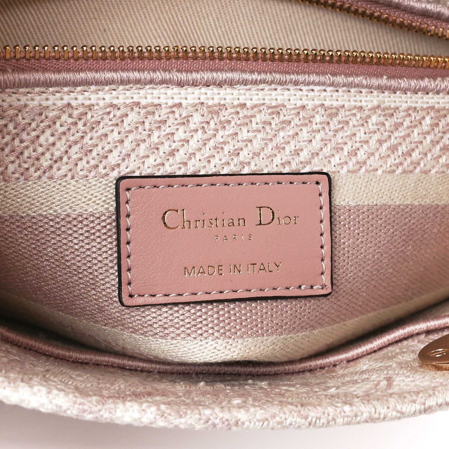 Christian Dior Canvas Toile De Jouy Reverse Embroidered Medium Lady D-Lite Rose 6 of 10