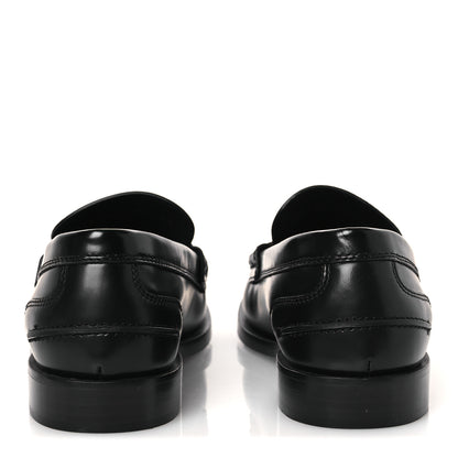 Fendi Vitello Logo Loafers 39.5 Black 6 of 10