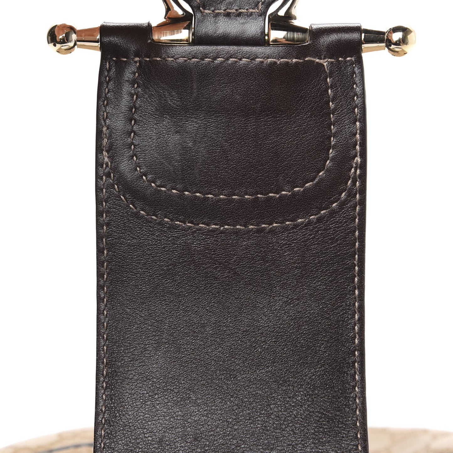 Monogram Horsebit Web Hobo Brown