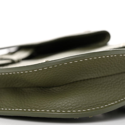 Christian Dior X KAWS Grained Calfskin Saddle Pouch Olive 10 of 11