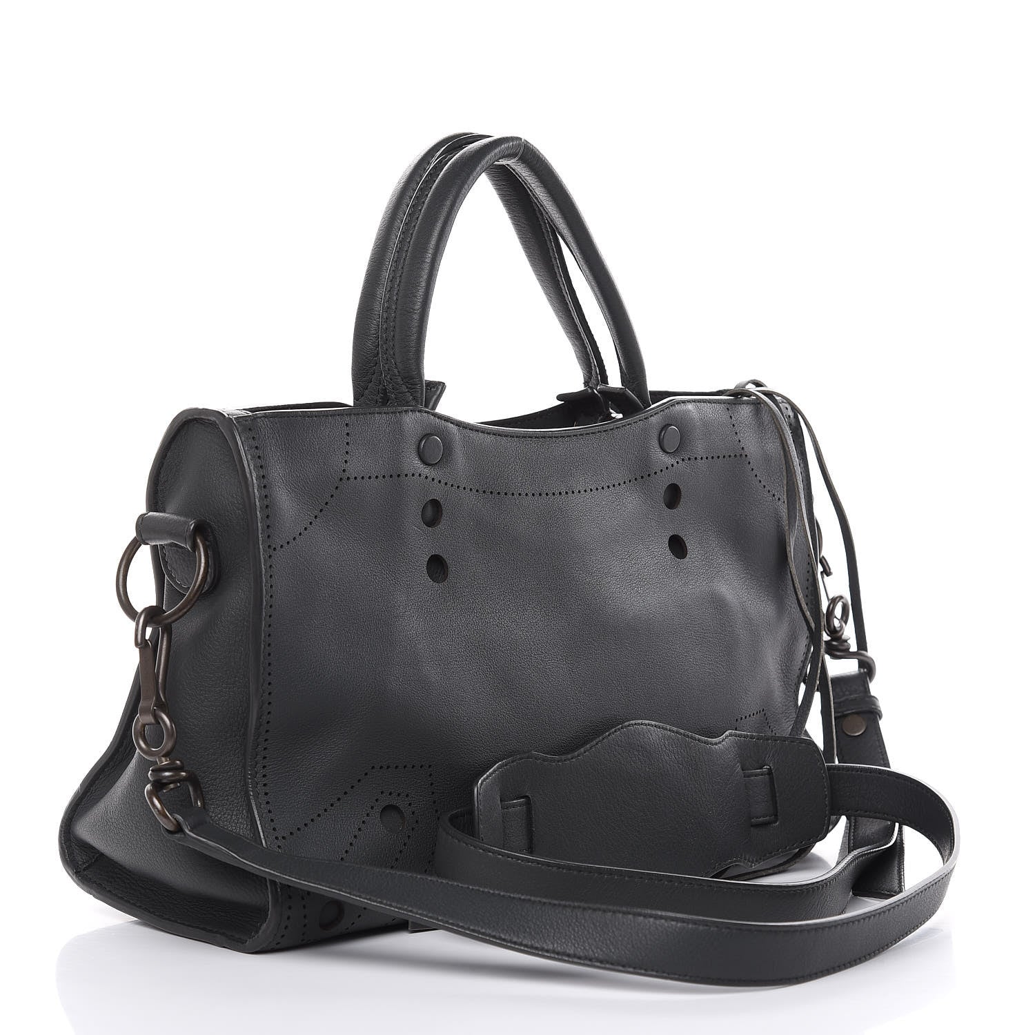Balenciaga Veau Soyeux Perforated Blackout Hardware S City Gris Fossile 3 of 13