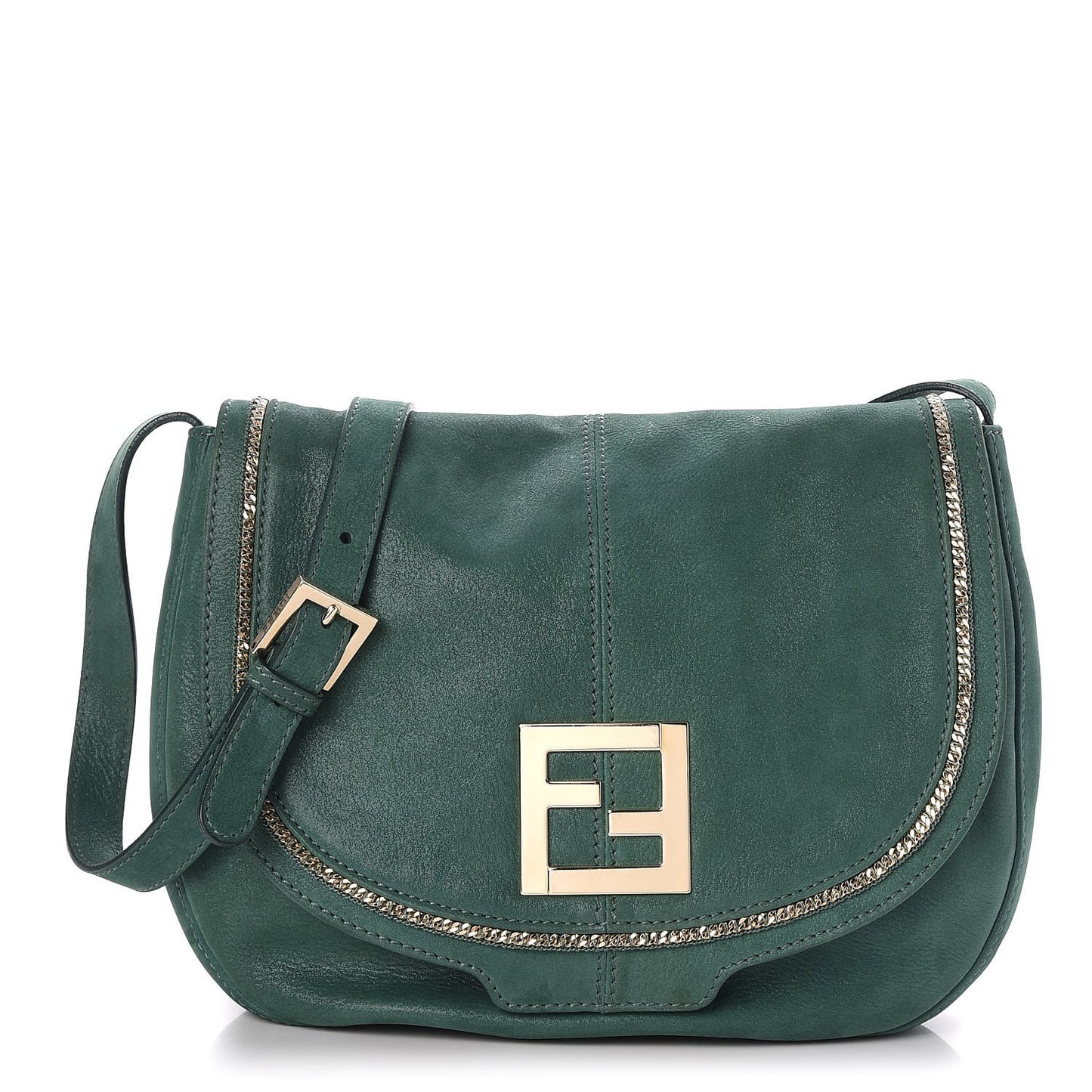 Metallic Calfskin Crossbody Green