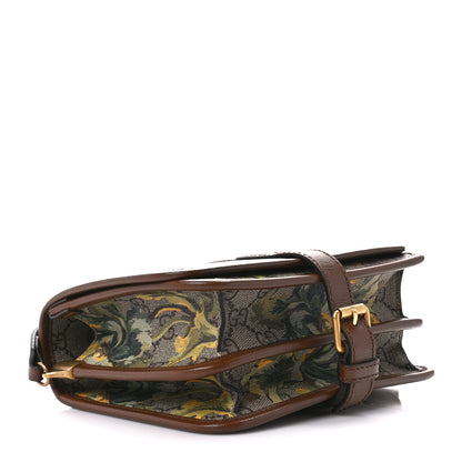 Gucci GG Supreme Monogram Azalea Calfskin Dusty Carnation Mini Retro Interlocking G Flap Shoulder Bag Beige Ebony Multicolor Brown Sugar 4 of 10