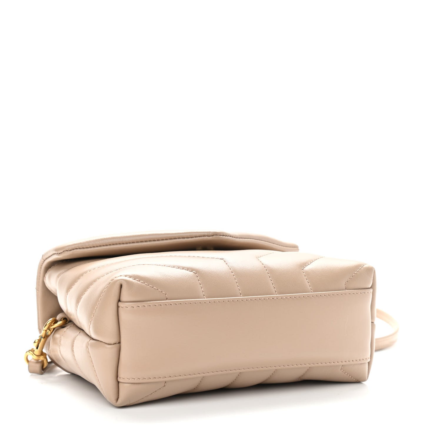 Calfskin Y Quilted Monogram Toy Loulou Crossbody Bag Dark Beige
