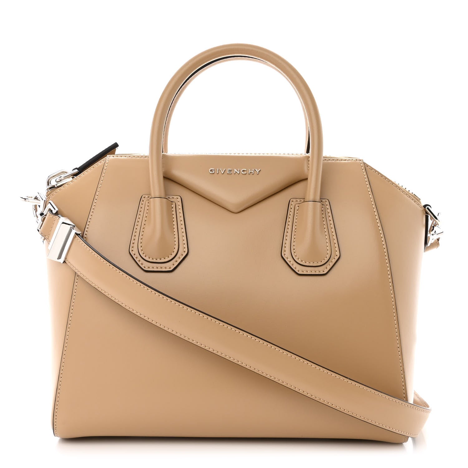 Givenchy Shiny Lord Calfskin Small Antigona Beige Cappuccino 1 of 10