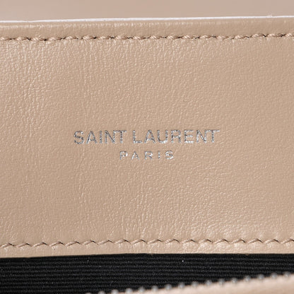 Saint Laurent Calfskin Y Quilted Monogram Medium Loulou Chain Satchel Dark Beige 7 of 9