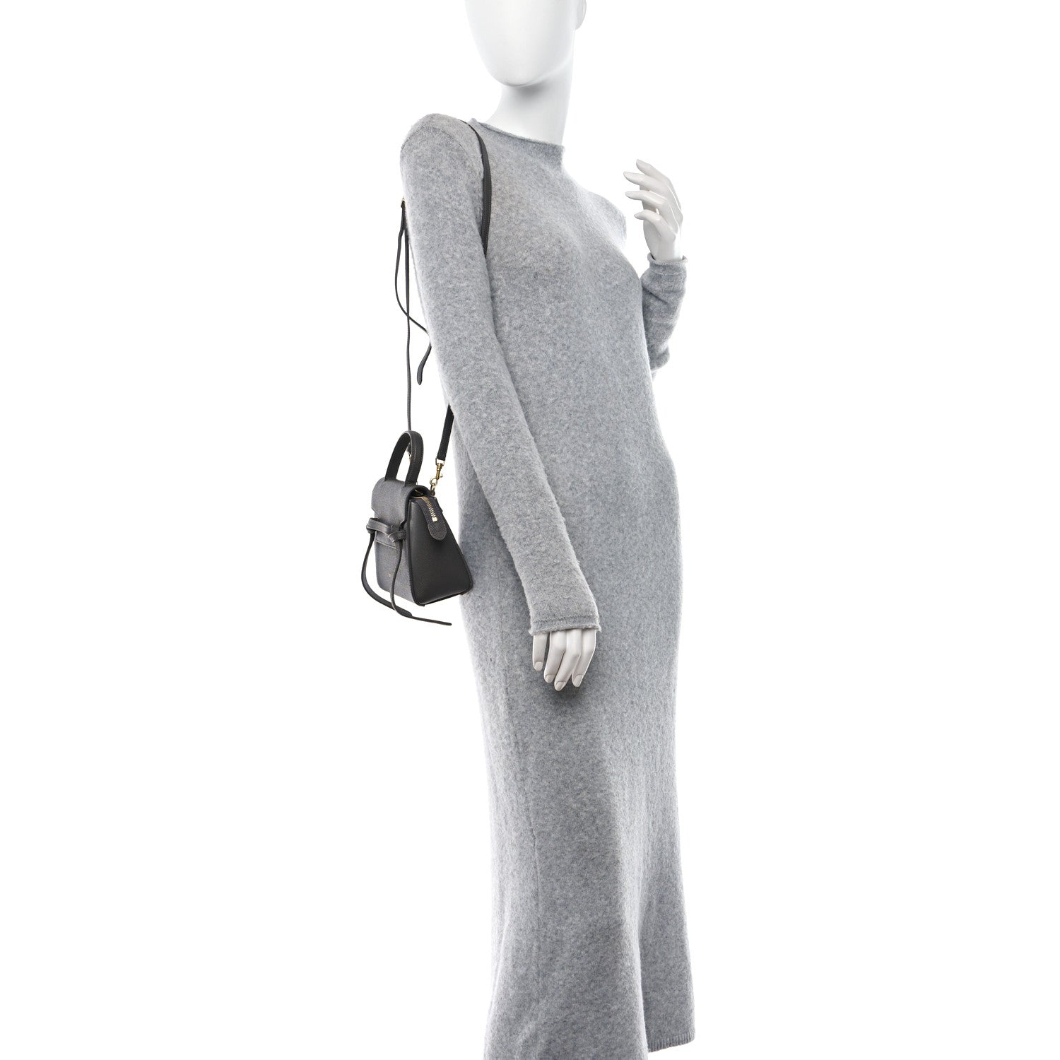 Celine Grained Calfskin Pico Belt Bag Grey 2 of 8
