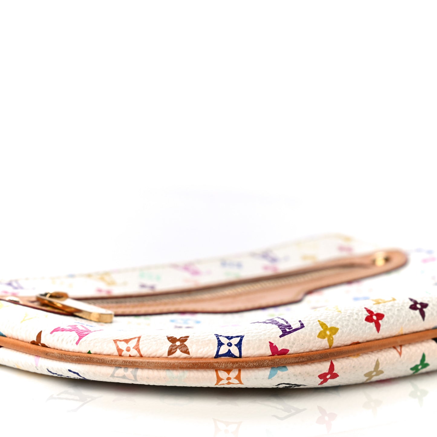 Monogram Multicolor Pochette Plate GM White