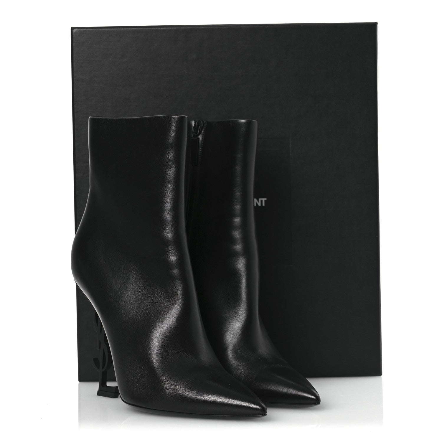 Saint Laurent Calfskin Opyum Ankle Boots 41 Black 11 of 11